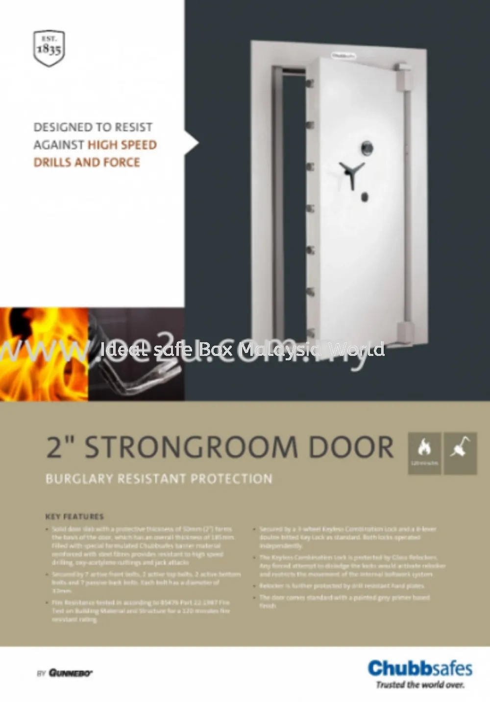 Chubbsafes 2" Strongroom Door (640kg) - Image 2